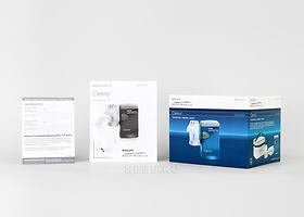 Коробка и документация к компрессорному небулайзеру Philips Clenny2