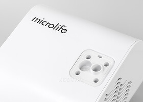 Сменный воздушный фильтр и место крепления воздуховодной трубки компрессорного небулайзера Microlife NEB 100