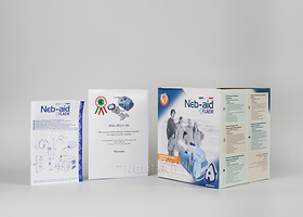 Коробка и документация к компрессорному небулайзеру Flaem Nuova Neb Aid
