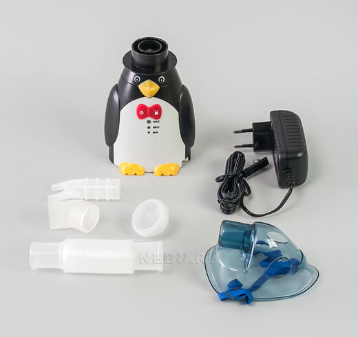 Комплектация ультразвукового небулайзера Med 2000 Пингвин