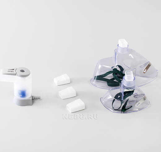 Емкость для распыления лекарств, насадки и маски компрессорного небулайзера Philips Clenny2